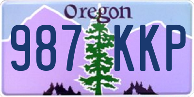 OR license plate 987KKP