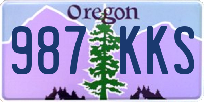 OR license plate 987KKS