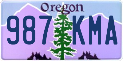 OR license plate 987KMA