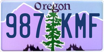 OR license plate 987KMF