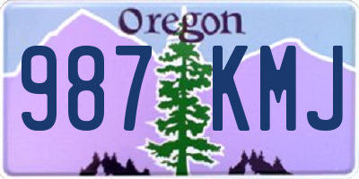 OR license plate 987KMJ