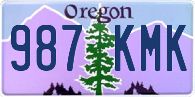 OR license plate 987KMK