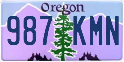 OR license plate 987KMN
