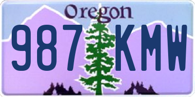 OR license plate 987KMW