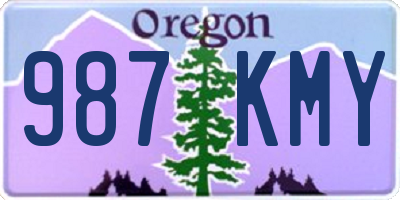 OR license plate 987KMY