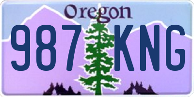 OR license plate 987KNG