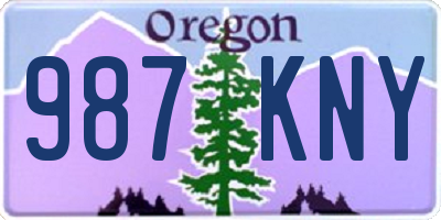 OR license plate 987KNY