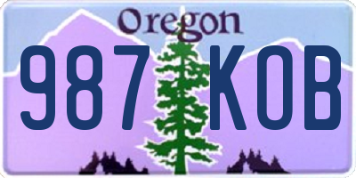 OR license plate 987KOB