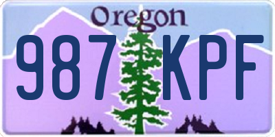 OR license plate 987KPF