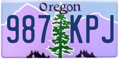 OR license plate 987KPJ