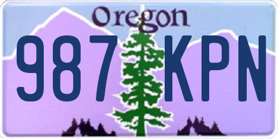 OR license plate 987KPN