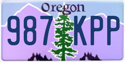OR license plate 987KPP