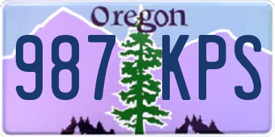 OR license plate 987KPS
