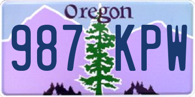 OR license plate 987KPW