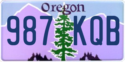 OR license plate 987KQB