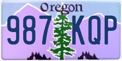 OR license plate 987KQP