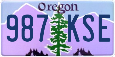 OR license plate 987KSE