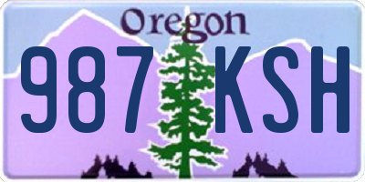 OR license plate 987KSH