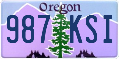 OR license plate 987KSI