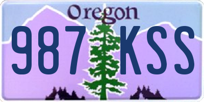 OR license plate 987KSS