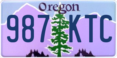OR license plate 987KTC