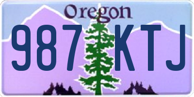 OR license plate 987KTJ