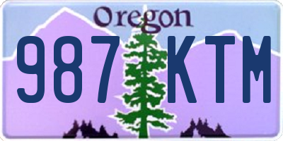 OR license plate 987KTM