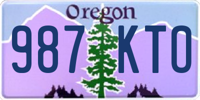OR license plate 987KTO