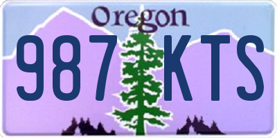 OR license plate 987KTS