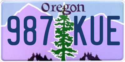 OR license plate 987KUE