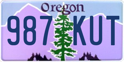OR license plate 987KUT