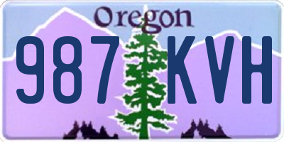 OR license plate 987KVH