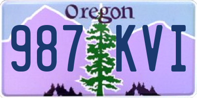 OR license plate 987KVI