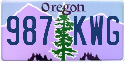 OR license plate 987KWG