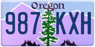 OR license plate 987KXH