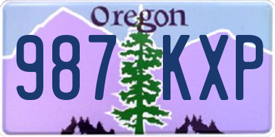 OR license plate 987KXP
