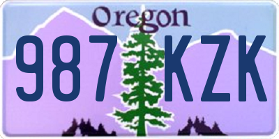 OR license plate 987KZK