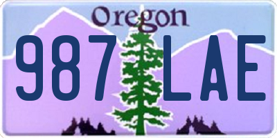 OR license plate 987LAE