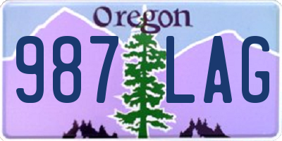 OR license plate 987LAG
