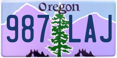 OR license plate 987LAJ