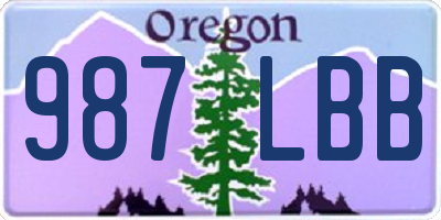 OR license plate 987LBB