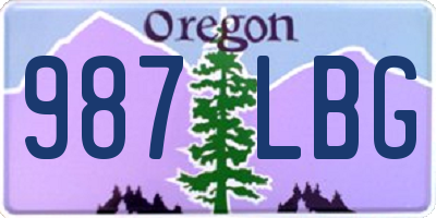 OR license plate 987LBG