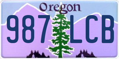 OR license plate 987LCB