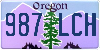 OR license plate 987LCH