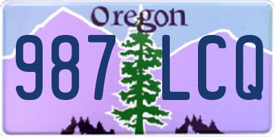 OR license plate 987LCQ