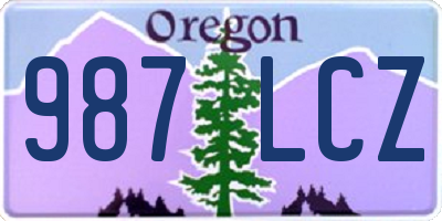 OR license plate 987LCZ