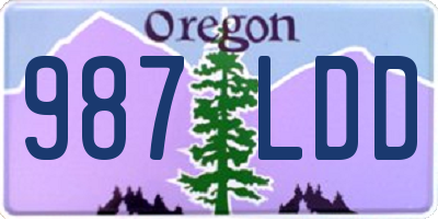 OR license plate 987LDD