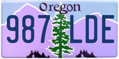 OR license plate 987LDE