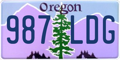 OR license plate 987LDG