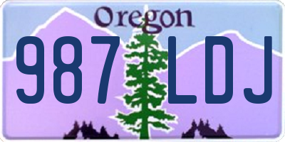OR license plate 987LDJ